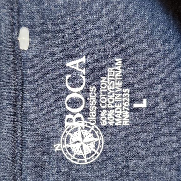 BOCA CLASSIC Men's Long sleeves pullover Original fit light sweatshirt size L - Picture 2 of 4